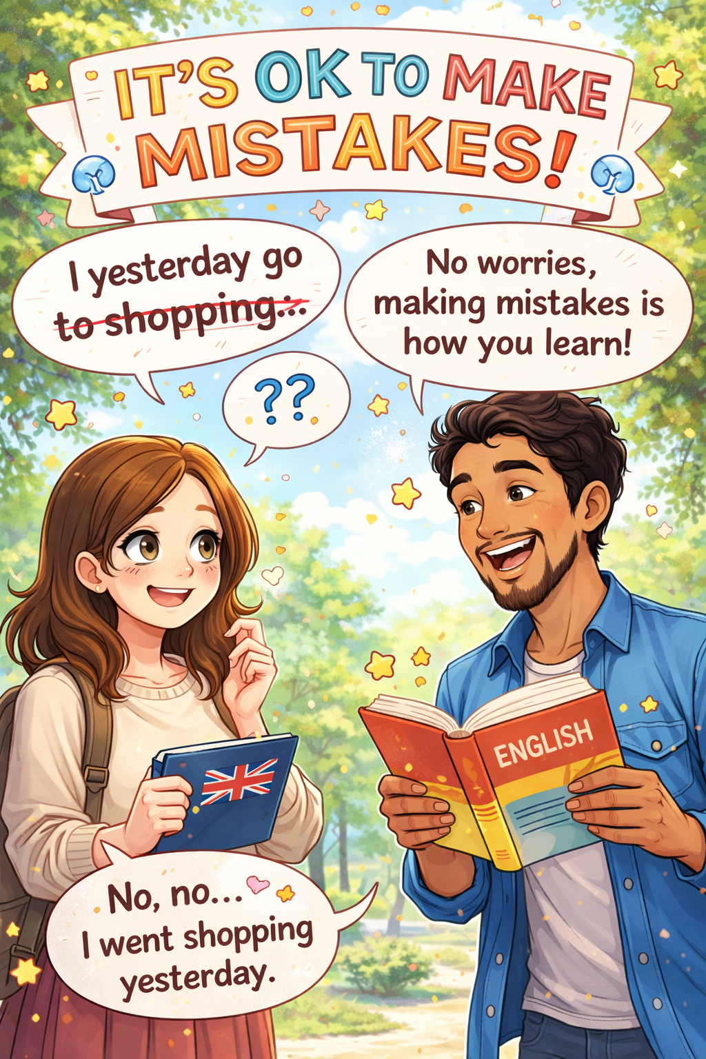 aprender ingles a traves de los errores, tener confianza